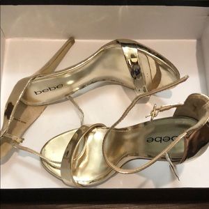 Gold Ankle Straps Heels✨